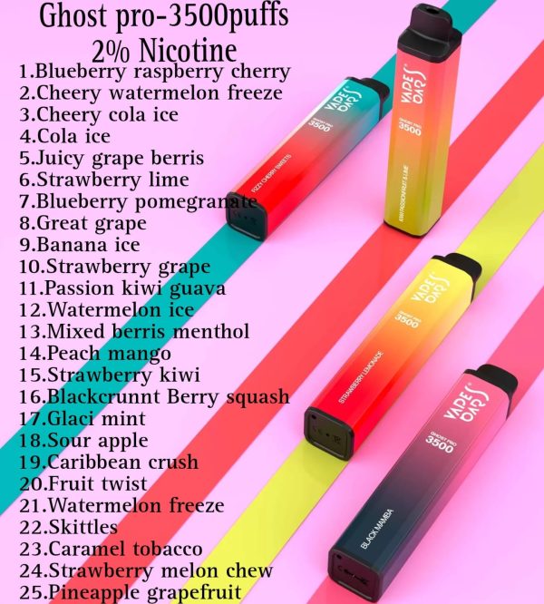 Vape Bar Ghost Pro 3500 Puffs Disposable Vape
